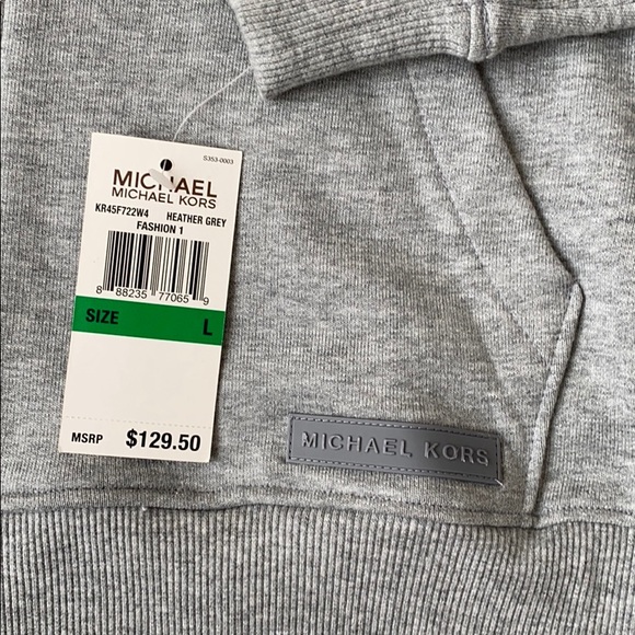 Men’s Michael Kors Gray Zip Up Sweater - Picture 5 of 5